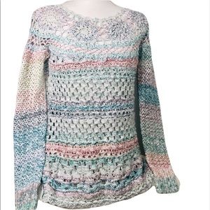 Free People Ring of Roses Crochet Sweater